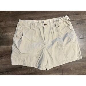 The Territory Ahead Mens Khaki Twill Cargo‎ Shorts Elastic Size XXL Waist 38